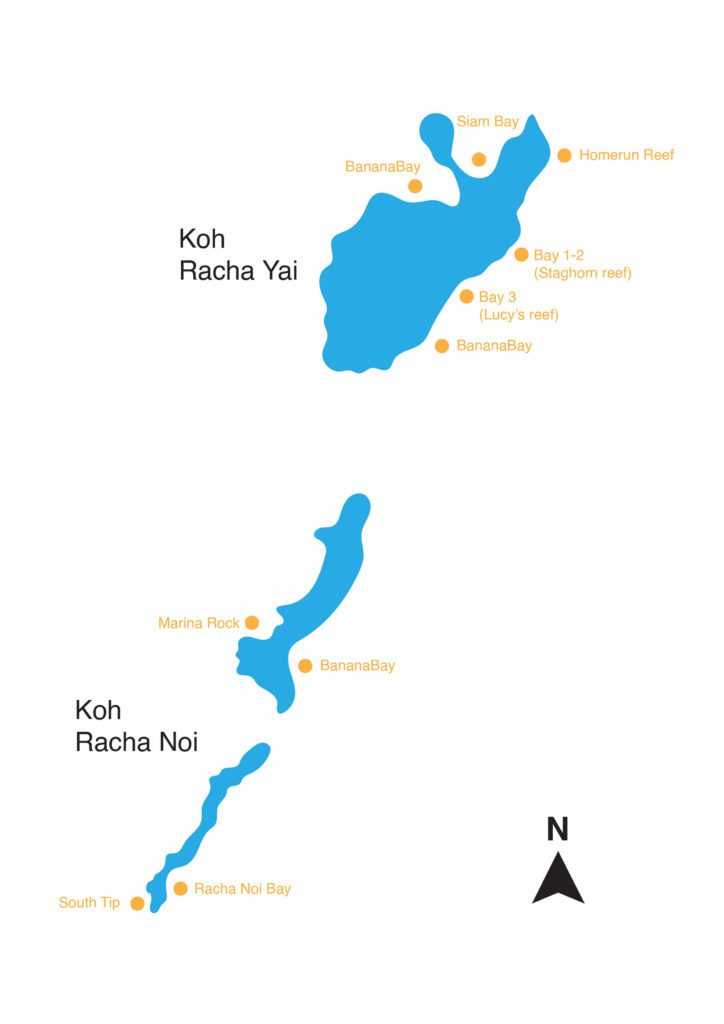 เกาะราชาน้อย, ราชาใหญ่ (Racha Noi, Racha Yai island)