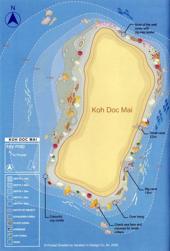 Koh Dok Mai diving: dive site facts